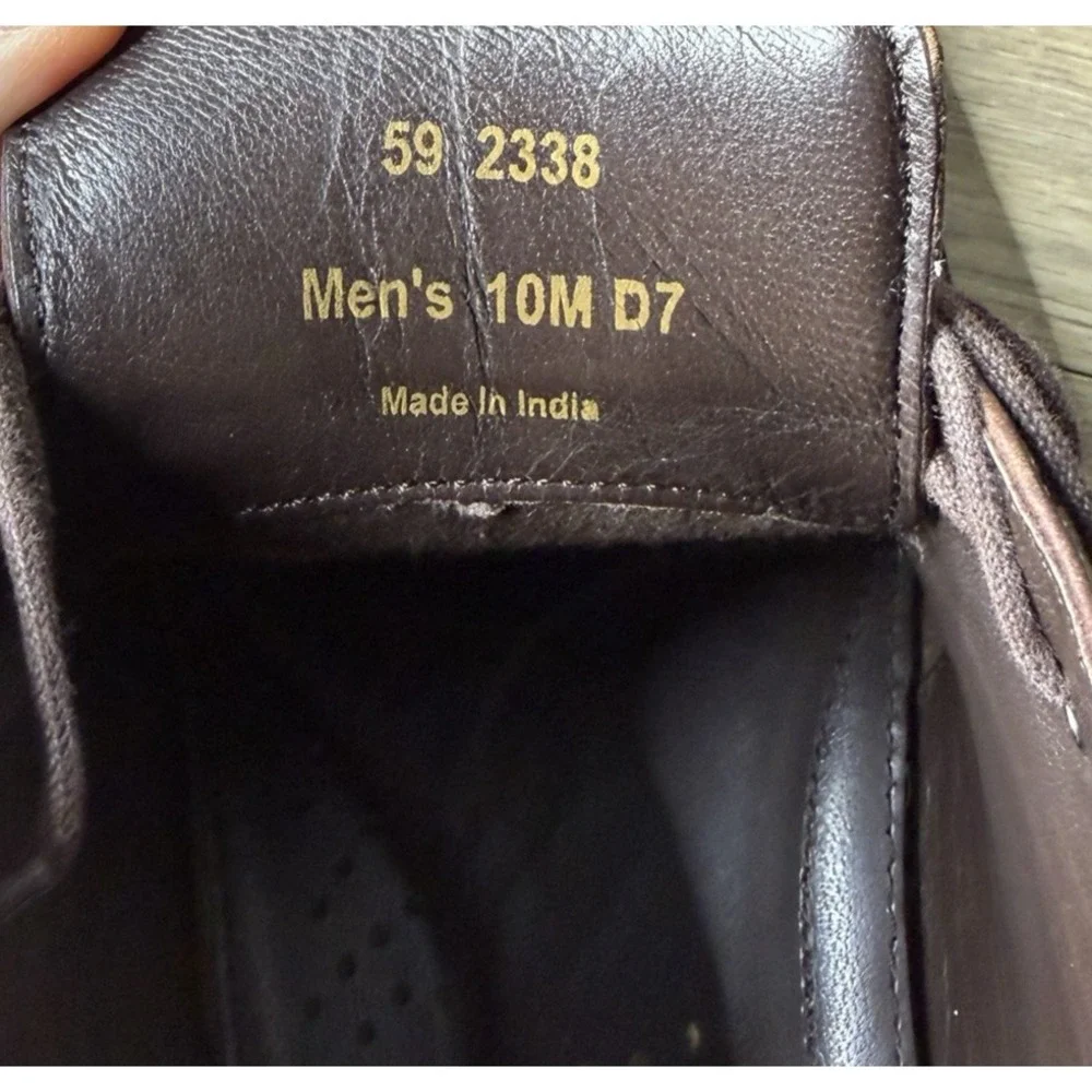 J Murphy Johnston Murphy Mens 9.5 Brown Derby Oxford Cap Toe Brogue Dress Career